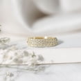 thumbnail image 4 of Rosec Jewels Lab Grown Diamond Half Eternity Wedding Band - Thick Diamond Band Ring - EF-VS Quality Certified, 14K Yellow Gold, US 8.50, 4 of 8