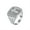 Silver, variant on Men's Women's Stainless Steel Zircon Cross Christian Ring Gold Size 8
