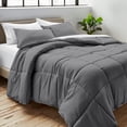 thumbnail image 3 of Bare Home Ultra-Soft 1800 Collection Down Alternative Comforter Duvet Insert - Twin/Twin-XL, Gray, 3 of 9
