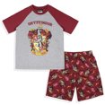 thumbnail image 2 of Harry Potter Boys' Hogwarts Houses 2 Piece Pajama Set Raglan Shirt Shorts - Gryffindor Slytherin Hufflepuff Ravenclaw, 2 of 7