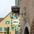 thumbnail image 6 of Welcome Garden Flag 12.5x18 Inch Double Sided Polyester Outdoor Decorative Yard Flag with Green Yellow Clovers Design for Spring Summer Patio Lawn Garden Decor#28661, 6 of 6