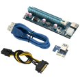 thumbnail image 1 of Adaptador de tarjetas de elevador PCIE PCI Riser 6 pines 1x a 16x, cable de extensión de flexibilidad 16x a 1x Tarjeta adaptadora Riser Magideal Adaptador de tarjetas de elevador PCIE, 1 of 6