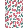 thumbnail image 2 of Dreamtimes Soft Absorbent Reusable Kitchen Towels, Set of 4|28x18 in, Cartoon Red Cherry Dining Kitchen Living Room Tea Towels Dish Towels Decorative Towels, 2 of 7