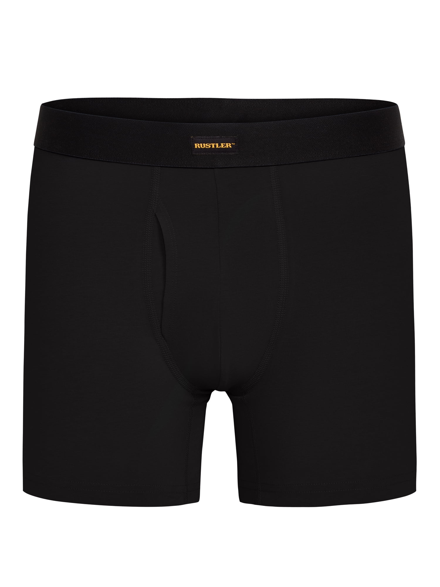 Rustler Everyday Comfort Boxer Briefs for Men, 2XL, Black/Charcoal