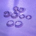 thumbnail image 4 of 925 Sterling Silver Stud Hook Post Hoop Earrings for Women,Hypoallergenic Silver Chunky Gold Plated Earrings 4 Pairs Set Gift for Women, 4 of 4