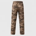 thumbnail image 4 of uvwlwu Mens Streetwear Camo Cargo Long Pants Multi Pocket Design Relax Fit Casual Outdoor Working Drawstring Trousers,XL, 4 of 5