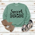 thumbnail image 4 of Arlun Soccer Mom Sweatshirts for Women Crewneck Long Sleeve Casual Pullover Tops Hoodless Vintage Soccer Graphic Sports Sweatshirts 2025 Stylish Leisure Outfits Light Green XL, 4 of 4
