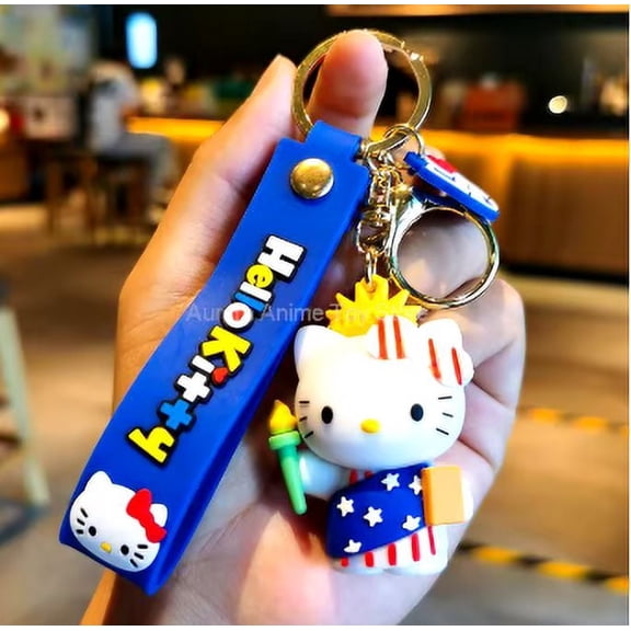 Cute Cat and Friends  Keychain Pendant Holder