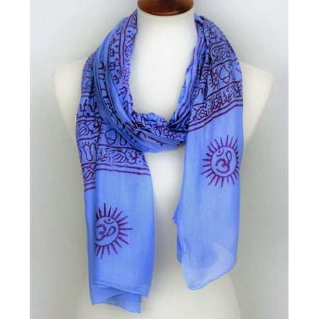 OMSutra OM Mantra Prayer Shawl - Large Blue