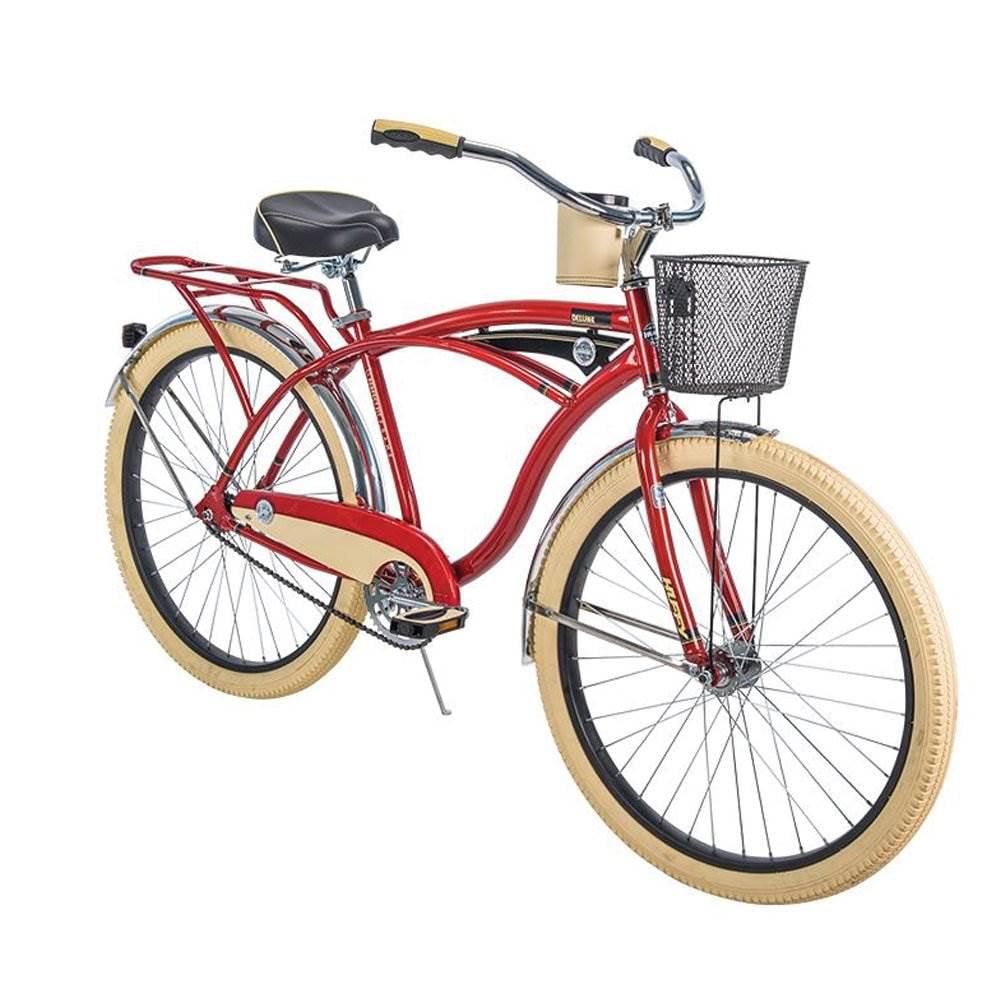 Red Men's Beach Cruiser Bike 26 Inch Perfect Fit Frame Aluminum Comfort Ride 