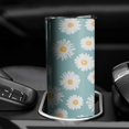 thumbnail image 3 of 20oz Teal Daisy Flower Golden Centers Pattern Skinny Tumblers Stainless Steel Tumbler with Lid and Straw,Vacuum Insulated Double Wall Travel Tumbler Cups with Cleaning Brush for Coffee,Tea, 3 of 6