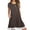 Brown, variant on Women's Casual 3/4 Sleeve Lace Tunic Dress Summer T-Shirt Dress with Pockets