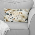 thumbnail image 2 of Designart "Serene Poppies In White And Blue I" Floral Printed Throw Pillow, 2 of 5