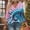Purple, variant on Qulqfy Tops for Women Spring 3/4 Length Sleeve Shirts Casual Tie-Dye V Neck Fall Tunic Tops Blouses for Women L