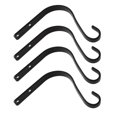 thumbnail image 3 of Black Iron Plant Wall Hook for Storage Simple and Practical Retro Design Easy to Install 4 Pieces, 3 of 8