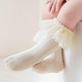 thumbnail image 2 of Baby Knee High Socks Non Slip Socks Lace Ruffled Long Stockings for Infants Toddlers Kids Boys Girls Spring Autumn, 2 of 8