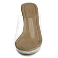 thumbnail image 2 of BLISSFUL STEP Women's Clear Platform Blocked Heel Slides Sandals, 2 of 6