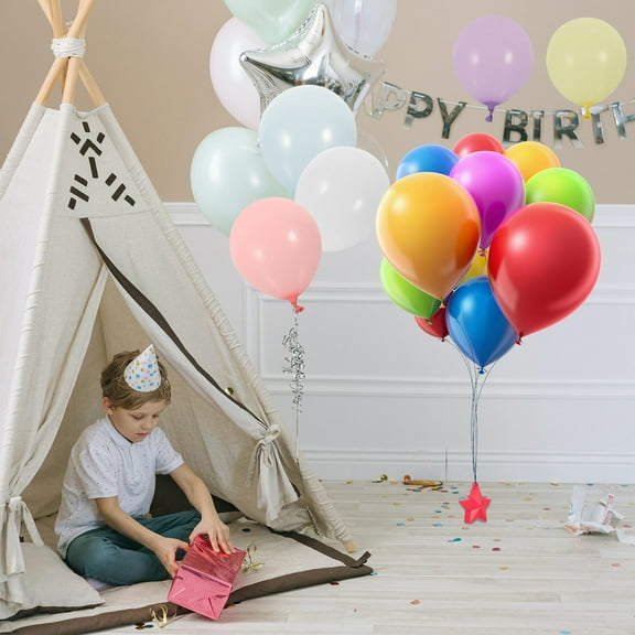 Raindrops 6pcs Balloon Weight Set for Outdoor Use Star Shaped Balloon Holders with Weighted Base