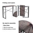 thumbnail image 2 of Escritorio de Oficina Plegable FurnitureR Conner en Forma de L Marron, 2 of 6