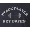 thumbnail image 2 of 9 Crowns Tees Men's "Stack Plates" T-shirt (Unisex Navy, Small), 2 of 3