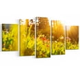 thumbnail image 2 of Prairie Verte avec Fleurs d'Été - Grande Oeuvre Murale sur Toile de Fleurs, 2 of 3