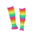 thumbnail image 4 of Men's Women's Winter Striped Pattern Knitted Yarn Warm Boot Leg Guards Foot Pile Socks, 4 of 4