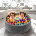 thumbnail image 6 of Foam Baby Ball Pit, 35.4"x 11.8" Ball Pits for Toddlers, Soft Round Kiddie Playpen Ball Pool for Kids with Soft Memory Sponge, Ideal Gift for Babies Indoor and Outdoor Game,Grey(Balls not Included), 6 of 7