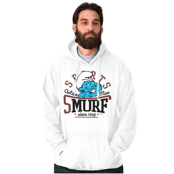 Sports Hefty Smurf Active Man Cartoon Hoodie Hooded Sweatshirt Men Brisco Brands S