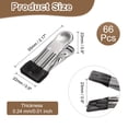 thumbnail image 2 of 66 Paquete de Pinzas para Ropa, Clips de Acero Inoxidable de 2.17" con Goma para Colgar Calcetines, Toallas (Negro), 2 of 6