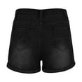 thumbnail image 6 of Timegard Jean Shorts for Women Hole Stretch Slim Fitting Solid Color Streetwear Denim Shorts Summer Fashion, 6 of 6