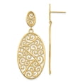 thumbnail image 1 of 14K Yellow Gold Oval Dangle Earrings, 1 of 2