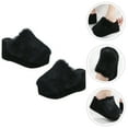 thumbnail image 4 of 1 Pair Thick Sole Plush Slippers Female High-heeled Slippers Footwear (Black), 4 of 9