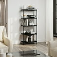 thumbnail image 6 of Lavish Home 5-Tier Bookshelf - Industrial Shelving Unit, Black Woodgrain, 6 of 7