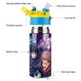 thumbnail image 3 of Jujutsu Anime Kaise Water Bottle with Straw Lid Vacuum Insulated Stainless Steel Double Walled Leakproof Tumbler Cup 12oz, 3 of 8