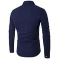 thumbnail image 1 of Camisa de blusa superior de manga larga ajustada informal con personalidad a la moda para hombre Pompotops oipoqjl27337, 1 of 3
