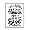 thumbnail image 4 of Stupell Industries What Happens In Bathroom Silly Decorated Typography Graphic Art White Framed Art Print Wall Art, Design by Lettered and Lined, 4 of 5