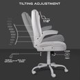 thumbnail image 2 of VITESSE Ergonomic Office Chair with Flip-up Armrests, Big and Tall Leather Executive Office Chair, High Back Lumbar Support Home Computer Desk Chair, Heavy and Duty Computer Chair, 2 of 7