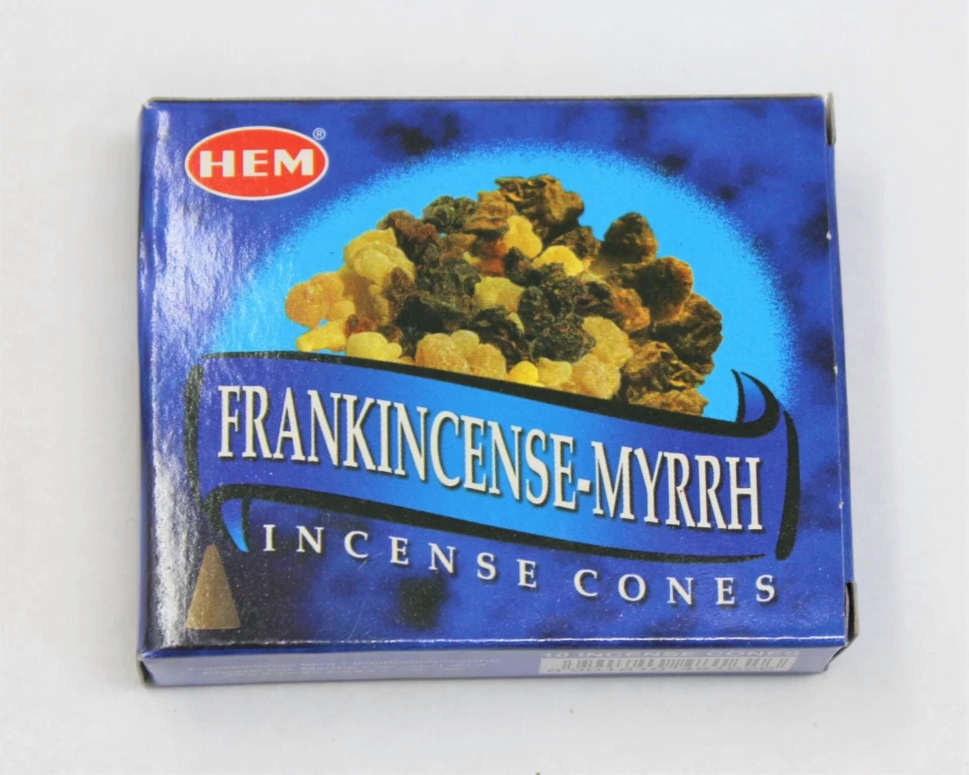FLINT- Frankincense & Myrrh Incense Cones: Lot Of 6 Packs Of 10 Cones = 60 Cones Hem