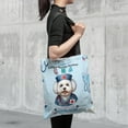 thumbnail image 4 of Just a Certified Nursing Assistant Cna Who Loves Her Bichon Frise All Over Print 3D Canvas Tote Bag Bichons Dog Lovers Gifts Idea Reusable Handbag - 00003, 4 of 5