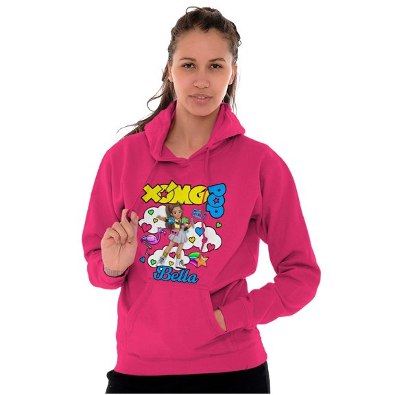 XOMG POP Bella in Clouds Cartoon Women Plus Size Graphic Pullover Hoodie Brisco Brands 2X