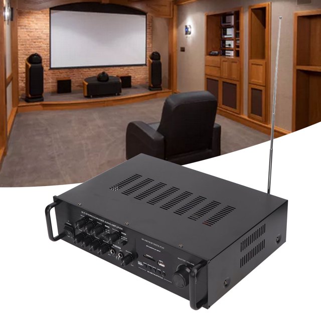 Amplificador de audio Estéreo de, Conveniente para USAR El Plug y Play Style Home Theater AMP 5.0 Forma de actuación duradera para cine en Casa