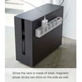 thumbnail image 6 of Yamazaki Home Rolling Cable Management Box, Black, Steel, Wheels, Minimal Assembly, 6 of 7