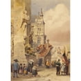 thumbnail image 2 of Thomas Shotter Boys 19x24 Gold Ornate Framed and Double Matted Museum Art Print Titled - The Cathedral, Bruges (1835), 2 of 4