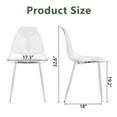 thumbnail image 5 of JUFU Clear Dining Chairs Set of 4, Clear Acrylic Dining Chairs with Silver Metal Legs, Modern Kitchen Seating, 5 of 13