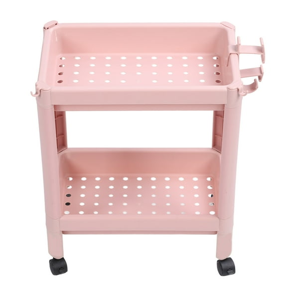 Plastic Storage Rack, Light Duty Bathroom Floor Shelf Freestanding Corner Unit for Kitchen Basement Laundry Bedroom