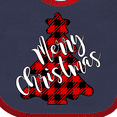 thumbnail image 4 of Inktastic Red Buffalo Plaid Christmas Tree Boys or Girls Baby Bib, 4 of 4