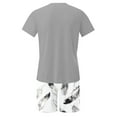thumbnail image 4 of GERsome Men's Pajamas Sets Short Sleeve Crewneck Tops and Shorts Lounge Sets 2 Piece Summer Sleepwear M-3XL, 4 of 6