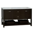 thumbnail image 2 of Lakeshore 60" Double Bathroom Vanity with Chocolate Cabinet and Engineered White Top, 2 of 6