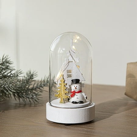 

Nordic Reindeers Lights Small Night Lights Snow Decorations Christmas Trees Glass Houses Christmas Decorations