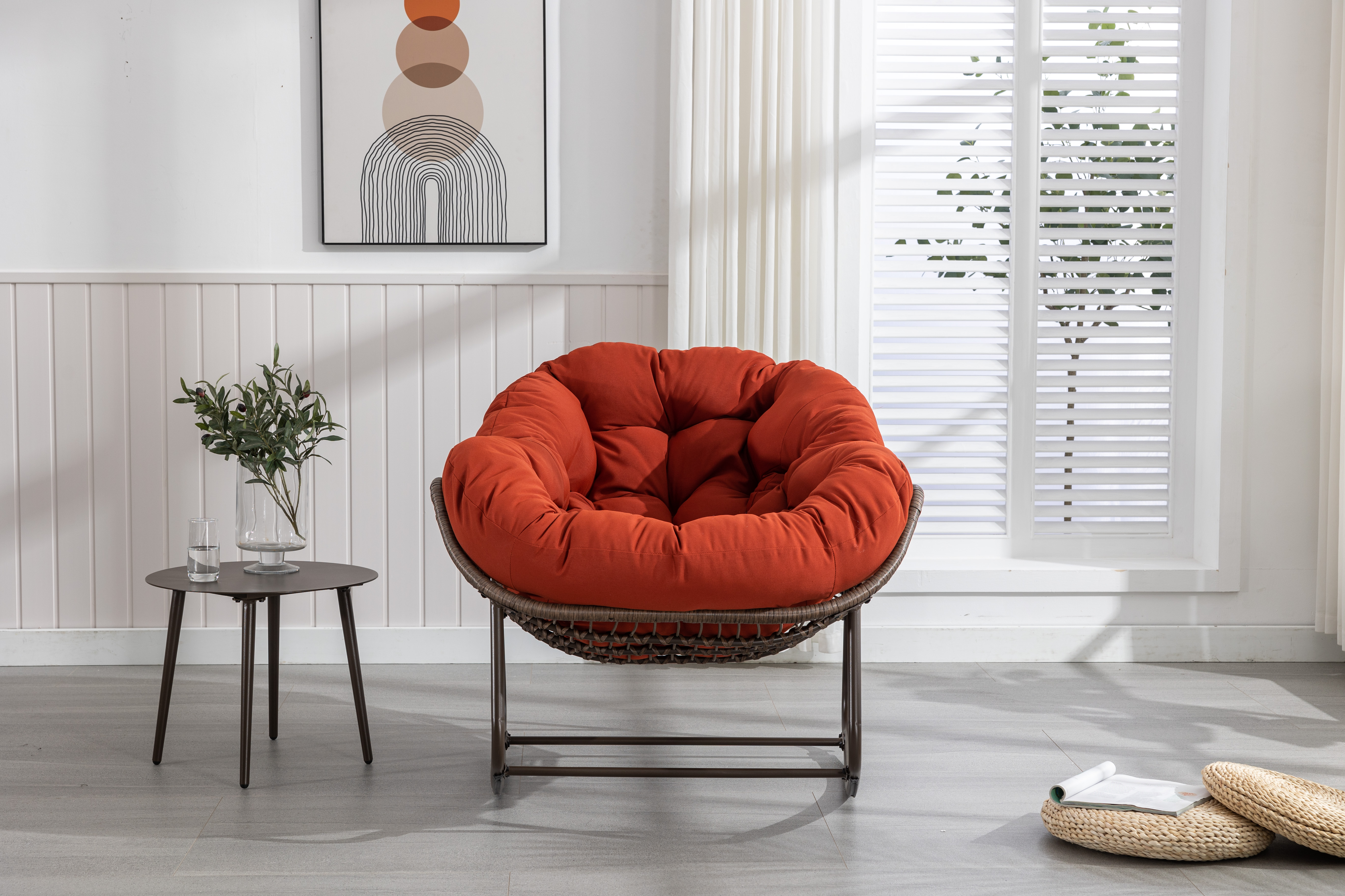Padded Rattan Chair Outdoor Rattan Rocking Chair,Padded Cushion Rocker Recliner Chair ...